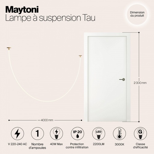 Подвесной светильник Maytoni Tau MOD146PL-L40G3K фото 4
