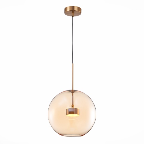 SL1133.323.01 Светильник подвесной ST-Luce Латунь/Коньячный LED 1*10W 3000K SL1133.323.01 Светильник подвесной ST-Luce Латунь/Коньячный LED 1*10W 3000K