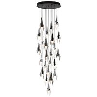 ODEON LIGHT EXCLUSIVE 5442/137L L-VISION ODL_EX26 059 черный/бел.матовый/прозрачн./дымчатый/металл/стекло Люстра каскадная LED*137W (24*5.70W) 3000K 11620Лм AFALINA