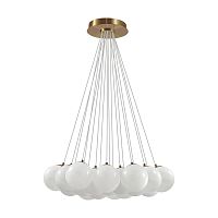 ODEON LIGHT 7109/19 MIDCENT ODL26 517 Подвесной светильник металл/стекло/бронза/белый E14 19*5W 220-240V MAGIA