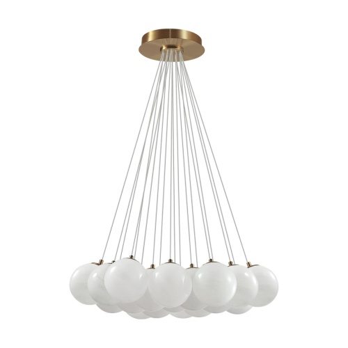 ODEON LIGHT 7109/19 MIDCENT ODL26 517 Подвесной светильник металл/стекло/бронза/белый E14 19*5W 220-240V MAGIA