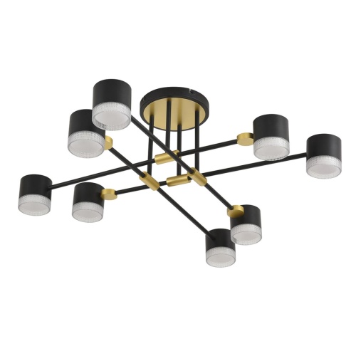 LUMION 8307/8C COMFI LN26 237 золотой/черный, металл Светильник потолочный GX53 LED 8*7W 220V LENIANA