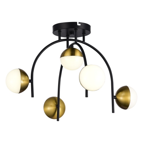 SLE6500-402-05 Светильник потолочный Черный,Золотистый/Белый LED 5*8W 4000K