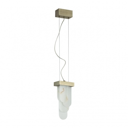 ODEON LIGHT EXCLUSIVE 5437/12L HIGHTECH ODL_EX25 081 бронзовый брашинг/металл/смола под алебастр/акрил Подвес LED 12W 3000K 1489Лм FOROS