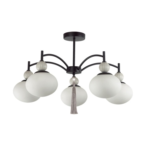 LUMION 8273/5C NEOCLASSI LN26 041 черный, серый/белый металл, керамика/стекло Люстра потолочная Е14 5*40W 220V GLORIYA