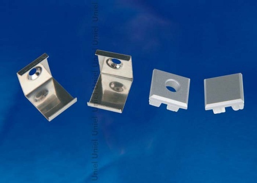 Набор заглушек и скоб для профиля Uniel UFE-N05 SILVER A POLYBAG UL-00000625 фото 2 Набор заглушек и скоб для профиля Uniel UFE-N05 SILVER A POLYBAG UL-00000625 фото 2