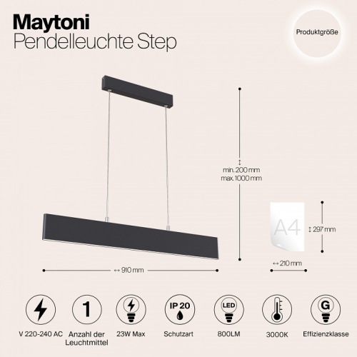 Подвесной светильник Maytoni Technical Step P010PL-L23B фото 3 Подвесной светильник Maytoni Technical Step P010PL-L23B фото 3