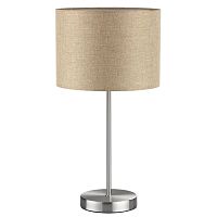 LUMION 8250/1T MODERNI LN26 527  никель/бежевый, металл/текстиль Настольная лампа Е27 60W 220V NIKKI