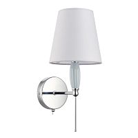 LUMION 8279/1W CLASSI LN26 054 хром/серый, металл/керамика/текстиль Бра Е14 1*40W 220V KARMEN