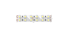 Лента со скотчем 3М светодиодная стандарт 5050, 120 LED/м, 28,8 Вт/м, 24В , IP20, Цвет: Теплый белый