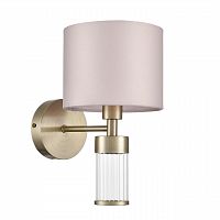 LUMION 8109/1W MODERNI LN26 179 латунь титаниум/бежевый, металл/текстиль/стекло Бра E14 40W 220V DAMONA