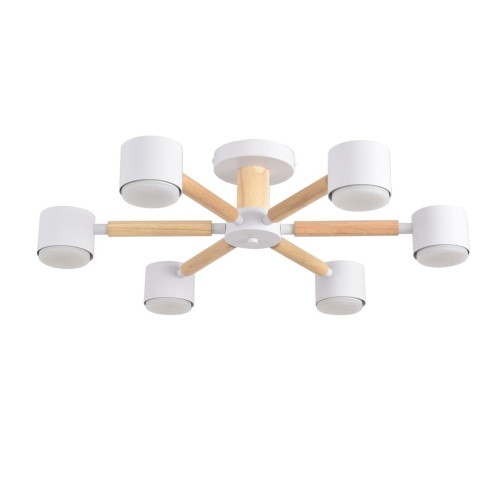 LUMION 8306/6C COMFI LN26 333 белый, дерево/металл Светильник потолочный GX53 LED 6*7W 220V VUDI