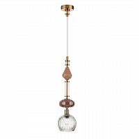 ODEON LIGHT EXCLUSIVE 5414/1C MODERN ODL_EX25 025 античная бронза/бежев/коричнев/стекло/керамика Подвес E14 1*40W TERRA