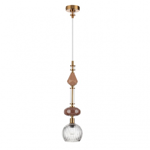 ODEON LIGHT EXCLUSIVE 5414/1C MODERN ODL_EX25 025 античная бронза/бежев/коричнев/стекло/керамика Подвес E14 1*40W TERRA