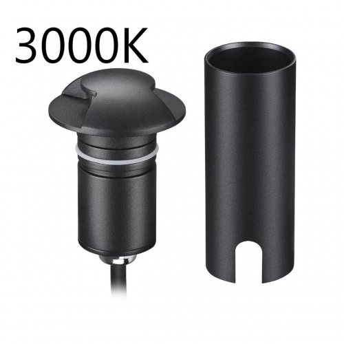 ODEON LIGHT 6662/2GL3 NATURE ODL25 691 черный/металл Встраиваемый грунтовый светильник IP67 LED 3W 3000K 75° 12V/24V WALD (нужен драйвер 357781/357782)