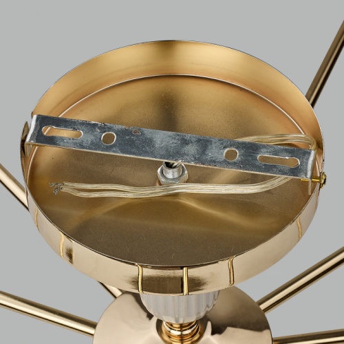 LUMION 6580/7C CLASSI LN26 36 французское золото, серый/белый металл, керамика/стекло Люстра потолочная E14 7*40W 220V VIVIEN фото 3