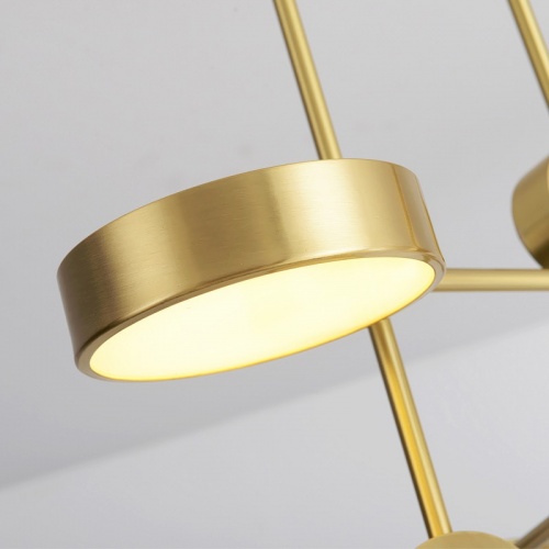 Люстра на штанге TECHNUM LED GOLD фото 11