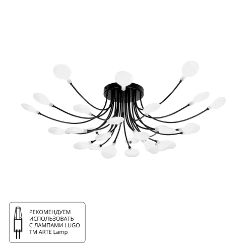 Потолочная люстра Arte lamp GUIMET A7423PL-28BK Потолочная люстра Arte lamp GUIMET A7423PL-28BK