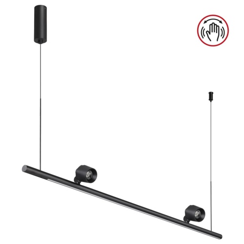 NOVOTECH 359309 OVER NT24 352 черный Светильник подвесной диммируемый (сенсер) IP20 LED 14W+14W 4000K 220-240V FERMO