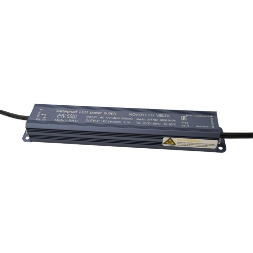 ODEON LIGHT 357782 VELTA ODL25 657 Блок питания влагозащищенный IP67 50W 2.5A вход. напряжение 170-264V / выход 24V (от 5 до 10 св-в линий линий INGRO, WALD и CAN