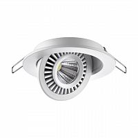NOVOTECH 358815 SPOT NT21 530 белый Светильник встраиваемый светодиодный IP20 LED 9W 770Лм 4000K 220V GESSO