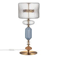 ODEON LIGHT EXCLUSIVE 5414/2TA MODERN ODL_EX26 023 античная бронза/терракот/синий/металл/керамика Настольная лампа E14 2*40W TERRA