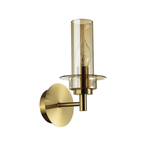 LUMION 6554/1W CLASSI LN26 097 бронза/коньячный/металл/стекло Бра E14 1*40W 220V MADONNA