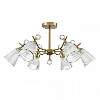 LUMION 8046/6C CLASSI LN26 107 латунь/прозрачное стекло Люстра потолочная Е14 6*40W 220V AURICA
