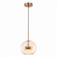 SL1133.333.01 Светильник подвесной ST-Luce Латунь/Коньячный LED 1*7W 3000K