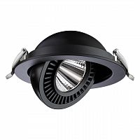 NOVOTECH 358818 SPOT NT21 530 черный Светильник встраиваемый светодиодный IP20 LED 18W 1600Лм 4000K 220V GESSO