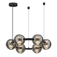 ODEON LIGHT 5041/60L L-VISION ODL24 000 черн./золото/дымчатый/металл/стеко Люстра LED 60W 4000К 1526Лм TRONI