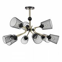 LUMION 8191/9C COUNTY LN26 306 черный/античная бронза/черный металл Люстра потолочная Е27 9*60W 220V ABRIS