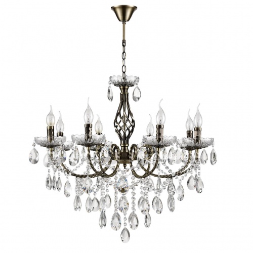 LUMION 8190/8 CLASSI LN26 094 античная бронза, металл/хрусталь Люстра E14 8*40W 220V LINN