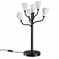 ODEON LIGHT 5090/6T MODERN ODL25 553 черный матовый/белый/фарфор Настольная лампа G4 LED 6*5W GARDI