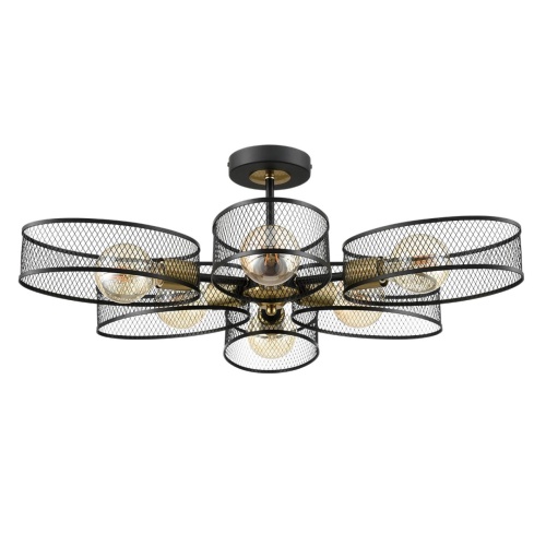 LUMION 8153/6C COUNTY LN26 308 черный/медный, металл Потолочный светильник Е27 6*60W 220V VIVANA