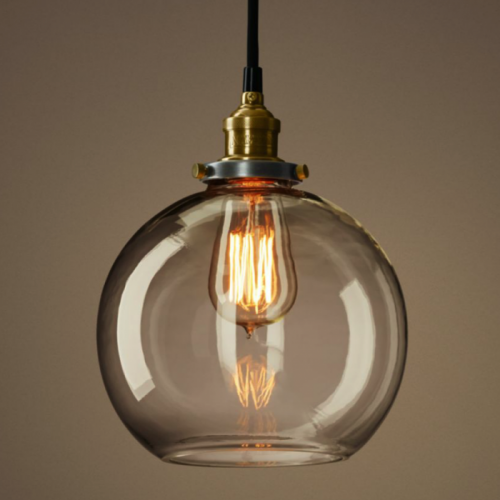 Подвесной светильник Loft Clear Glass Sphere Cloche Подвесной светильник Loft Clear Glass Sphere Cloche