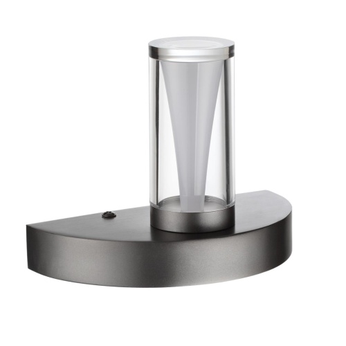 ODEON LIGHT 7143/5WL HIGHTECH ODL26 513 Настенный светильник темный никель/акрилл/металл IP20 LED 5W 402Лм 3000K 180° 220V DEFANCE