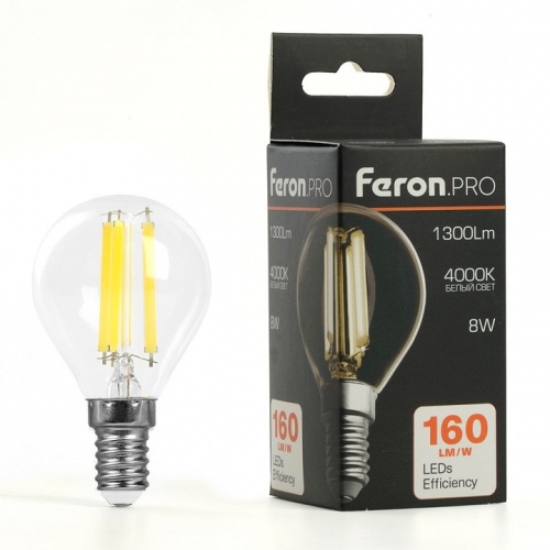 Лампа светодиодная Feron LB-1708 E14 8Вт 4000K 51260 фото 4