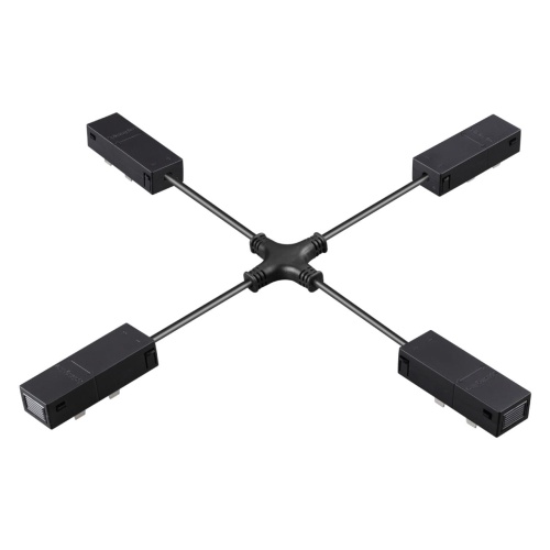 NOVOTECH 135315 PORT NT25 206 черный Гибкий токопроводящий соединитель "X" IP20 90-240V VECTOR