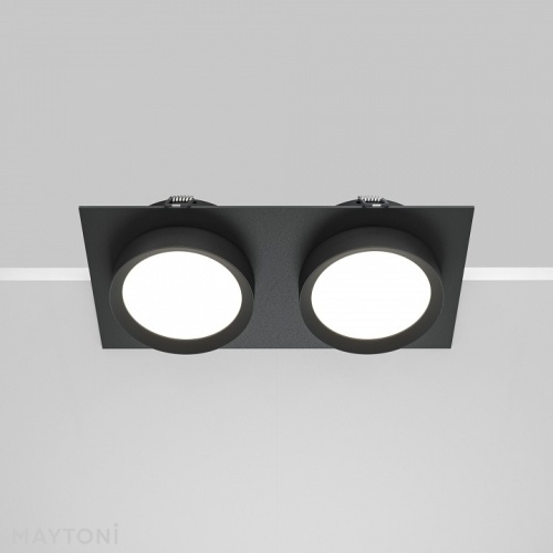 Встраиваемый светильник Maytoni Technical Hoop DL086-02-GX53-SQ-B фото 3 Встраиваемый светильник Maytoni Technical Hoop DL086-02-GX53-SQ-B фото 3
