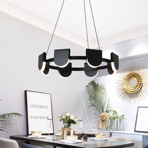 Подвесная люстра CANTO 8 D59 Black фото 4 Подвесная люстра CANTO 8 D59 Black фото 4