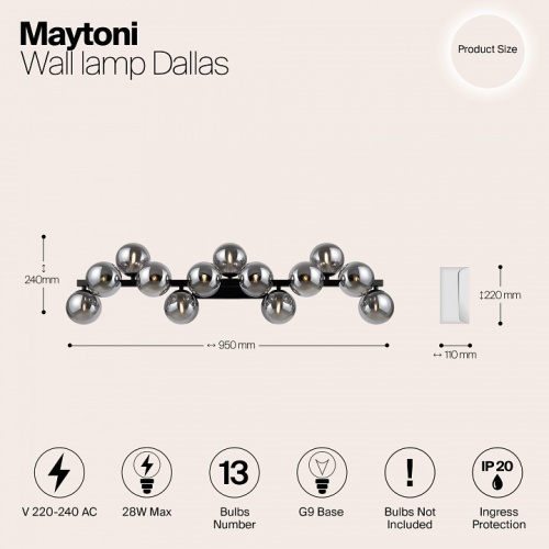 Бра Maytoni Dallas MOD547WL-13B фото 3 Бра Maytoni Dallas MOD547WL-13B фото 3