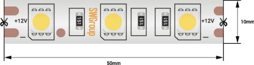 Лента светодиодная стандарт 5050, 60 LED/м, 14,4 Вт/м, 12В , IP68, Цвет: Красный Лента светодиодная стандарт 5050, 60 LED/м, 14,4 Вт/м, 12В , IP68, Цвет: Красный