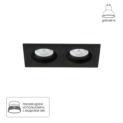 Точечный встраиваемый светильник Arte Lamp TARF A2178PL-2BK