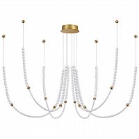 ODEON LIGHT 6639/70L HIGHTECH ODL24 225 металл/античная бронза/разноветн. бусы из акрила/акрил Люстра IP20 LED 70W 3500K 220V MONELLA