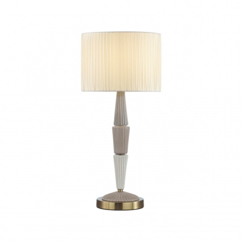 ODEON LIGHT EXCLUSIVE 5403/1T CLASSIC ODL_EX23 119 бронзовый/светло-коричневый/кремовый металл/керамика/ткань Настольная лампа E27 1*60W LATTE