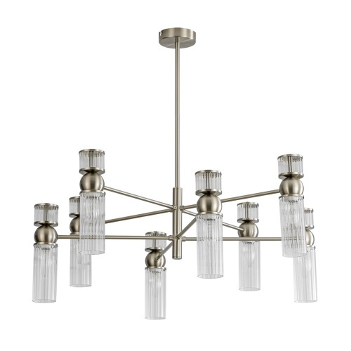 LUMION 8277/8 MODERNI LN26 164 сатин никель/прозрачный, металл/стекло Люстра Е14 8*40W 220V DENVER фото 10