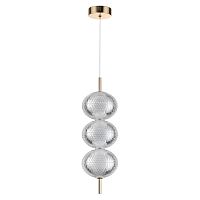 LUMION 6577/18L LEDIO LN24 000 золото/прозрачный, металл/пластик Подвес LED 18W 3000K 220V CAPRICE