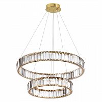 ODEON LIGHT 5015/60L L-VISION ODL23 589 золотой/прозрачный металл/хрусталь Люстра LED 60W 4000K 6000Лм VEKIA