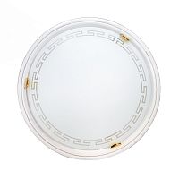 SONEX 2617 GL-WOOD SN 000 Светильник стекло/белое/кремовый E27 2*60Вт D360 GRECA WOOD